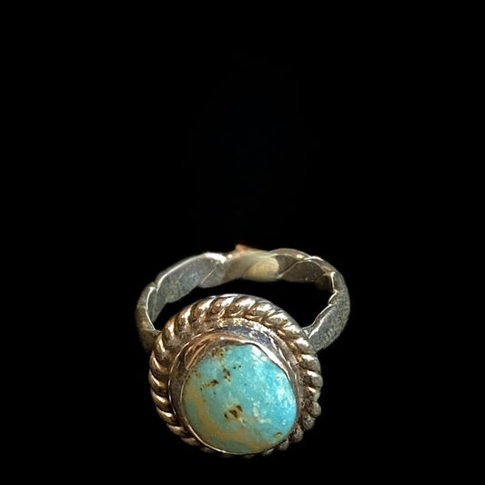 Sonoran Turquoise Ring Single Stone in Sterling Silver - Regul Silver