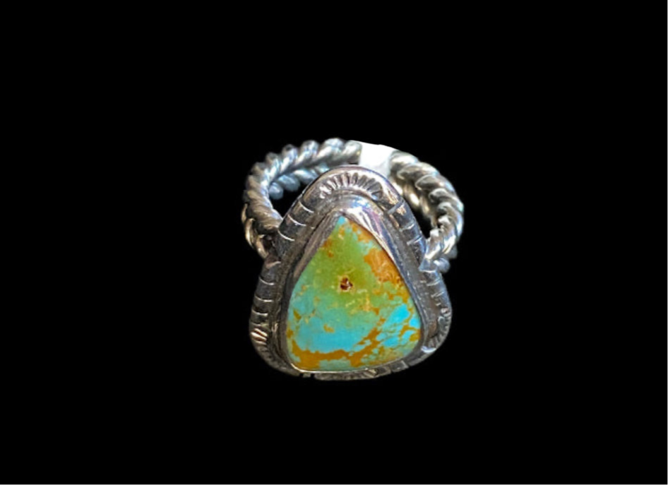 Sonoran Turquoise Irregular Gemstone Sterling Silver Ring| Artisan - Regul Silver