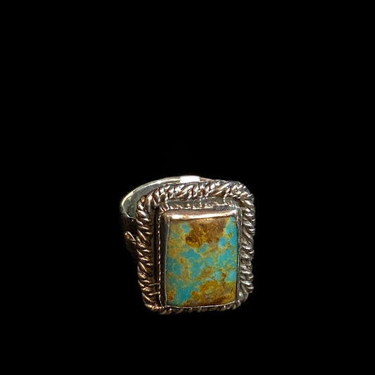 Sterling Silver Sonoran Turquoise Artisan Women’s Ring - Regul Silver