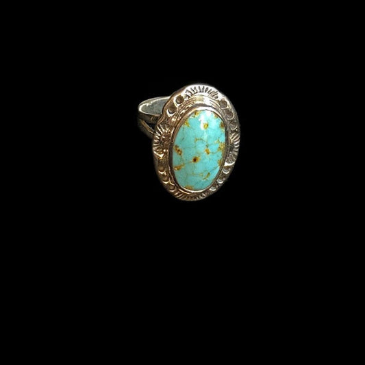 Handcrafted Sonoran Turquoise Ring in Sterling Silver - Regul Silver