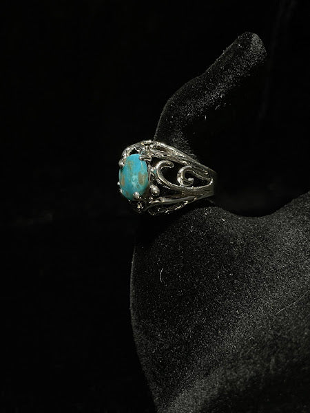 Original Sonoran Turquoise Handcrafted Sterling Silver Rings - Regul Silver