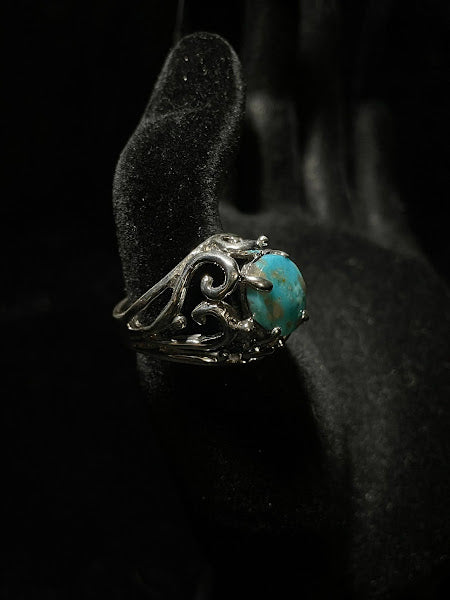 Original Sonoran Turquoise Handcrafted Sterling Silver Rings - Regul Silver