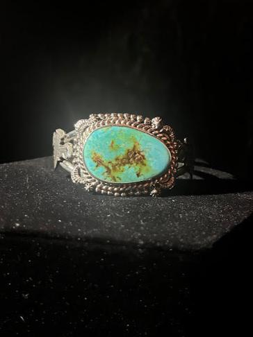 Real Turquoise Cuff Bracelets | Rodeo Style - Regul Silver