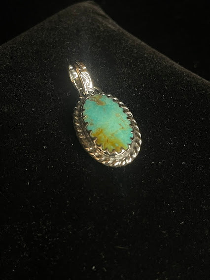 Handcrafted Turquoise Pendant For Women - Regul Silver