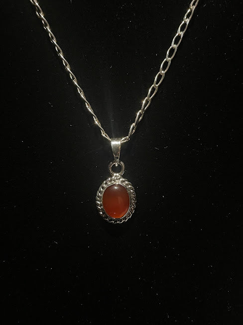 Delicate Gemstone Pendant Set in Sterling Silver - Regul Silver