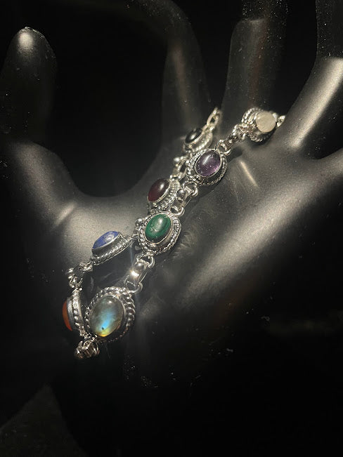 Western Style Natural Gemstone Bracelets - Regul Silver