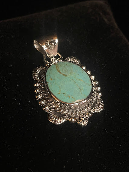 Unique Texas-Inspired Turquoise Pendant - Regul Silver