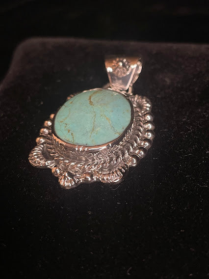 Unique Texas-Inspired Turquoise Pendant - Regul Silver