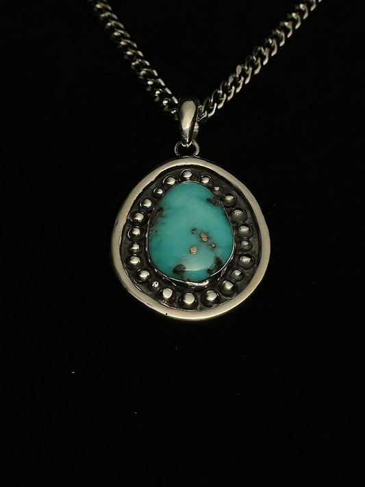 Campitos Turquoise Pendant |Sterling Silver - Regul Silver