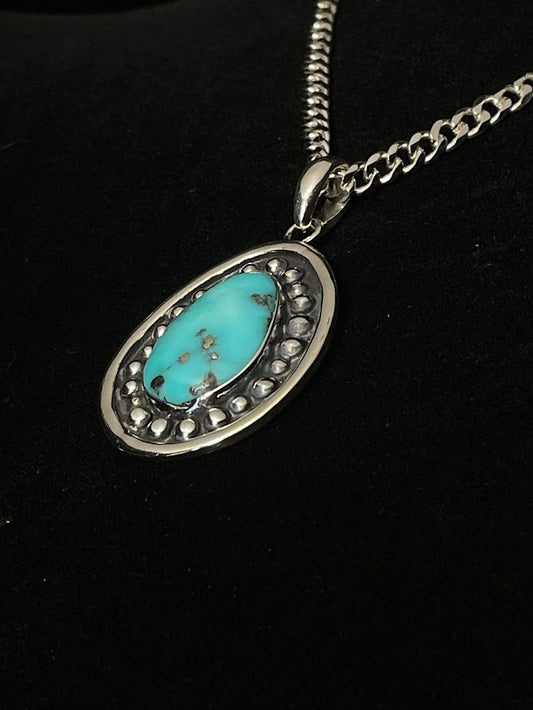 Campitos Turquoise Pendant |Sterling Silver - Regul Silver