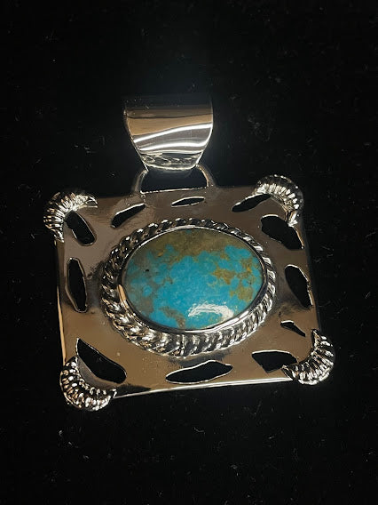 Exclusive Women's Turquoise Pendants From Fort Worth - Regul Silver