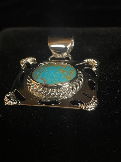 Exclusive Women's Turquoise Pendants From Fort Worth - Regul Silver