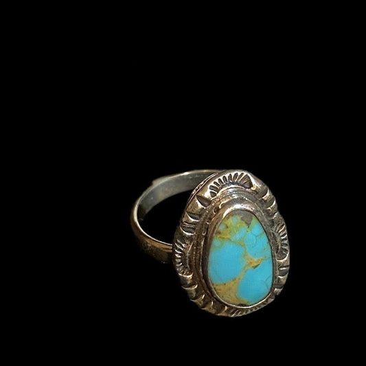 Sonoran Turquoise Sterling Silver Single Stone Ring - Regul Silver