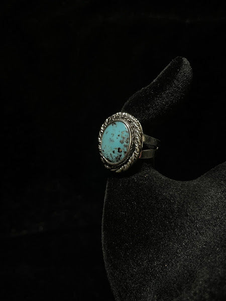 Small Round Ring | Genuine Sonoran Turquoise - Regul Silver