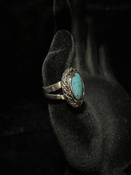 Small Round Ring | Genuine Sonoran Turquoise - Regul Silver