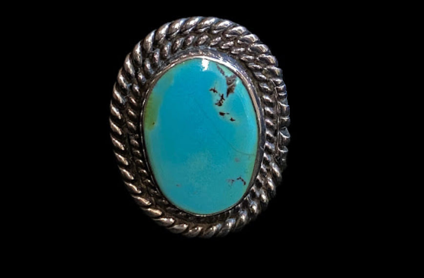 Authentic Sonoran Turquoise Sterling Silver Ring | Real Turquoise - Regul Silver