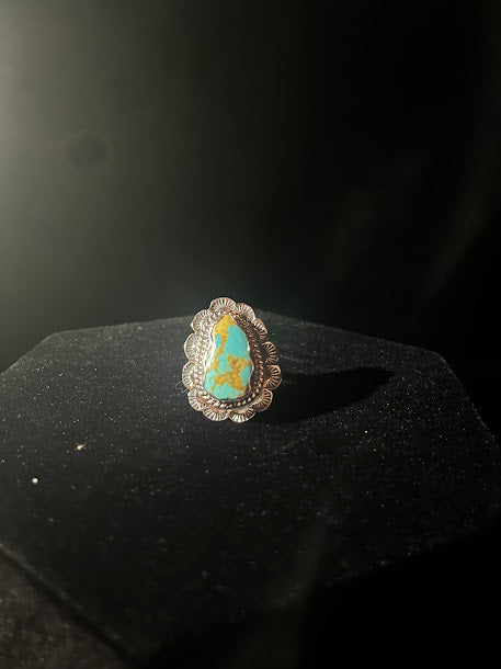 Western Turquoise Sunset Ring | Artisan Ring - Regul Silver