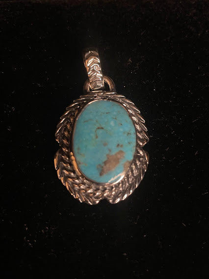 Custom Western Turquoise Pendant For Women - Regul Silver