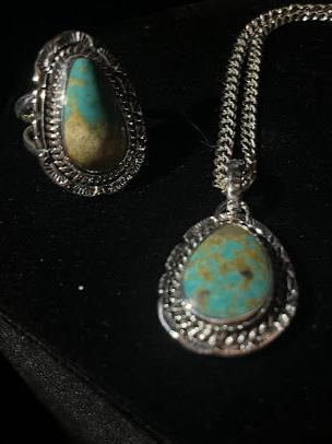 Sonoran Turquoise Necklace | Sterling Silver Pendant - Regul Silver