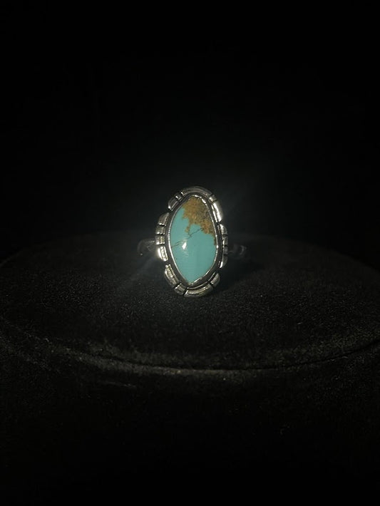 Woman’s Authentic Sonoran Turquoise Sterling Silver Ring - Regul Silver