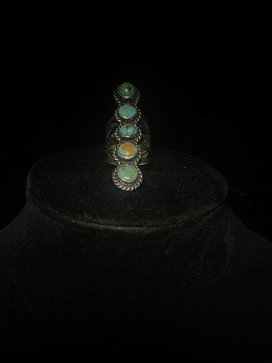 Five Stone Ring | Sonoran Turquoise and Sterling Silver - Regul Silver