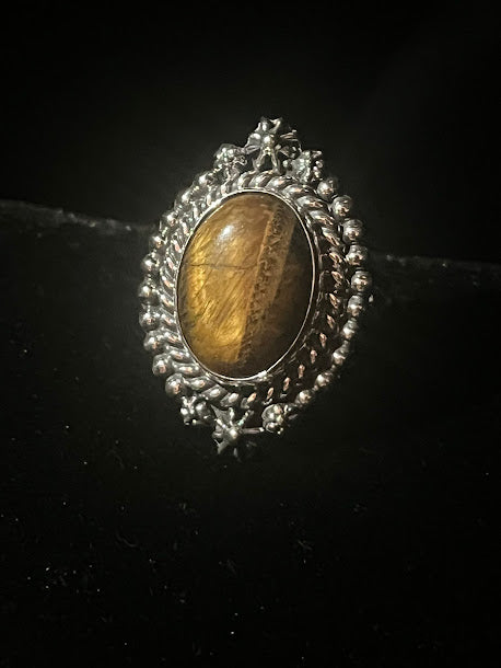 Petite Tiger's Eye | Southwestern Gemstone Rings - Regul Silver