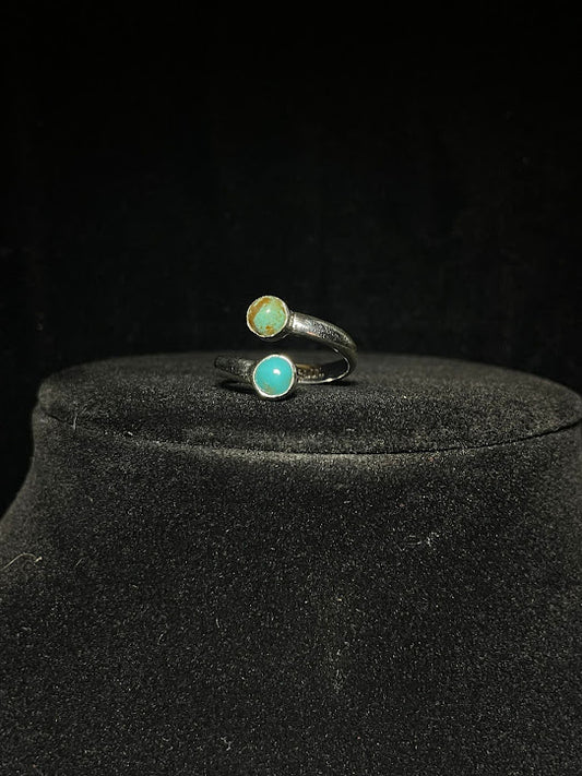 Twin Turquoise Rings| Boho Western Sterling Silver Jewelry - Regul Silver