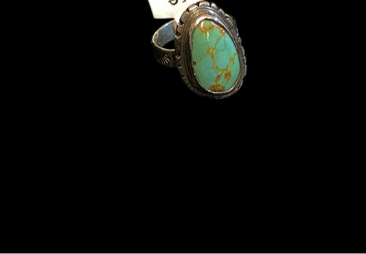 Western Handcrafted Real Sonoran Turquoise Sterling Silver Ring - Regul Silver