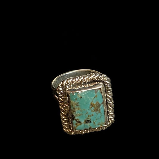 Handcrafted Real Sonoran Turquoise Sterling Silver Ring - Regul Silver