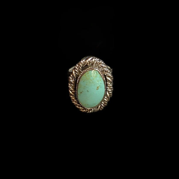 Oval Gemstone Sterling Silver Ring  | Authentic Turquoise - Regul Silver