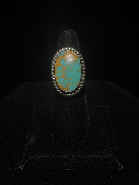 Artisan Southwestern Turquoise | Large Oval Ring - Regul Silver