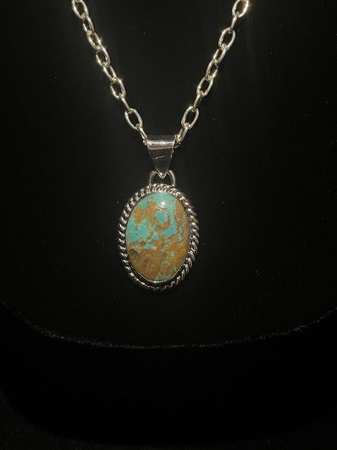 Sonoran Turquoise Pendant | Authentic Sterling Silver - Regul Silver