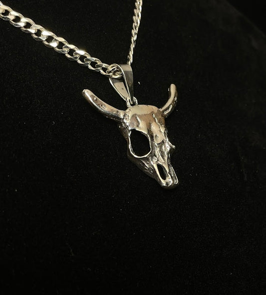 Sterling Silver Longhorn Necklace | Stockyards Style - Regul Silver