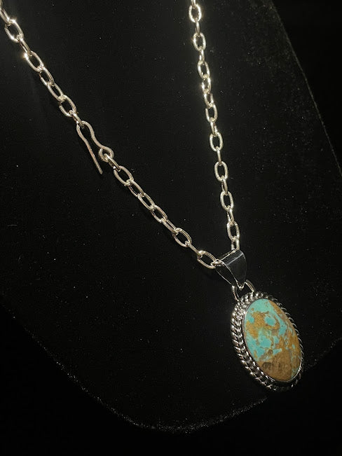 Sonoran Turquoise Pendant | Authentic Sterling Silver - Regul Silver