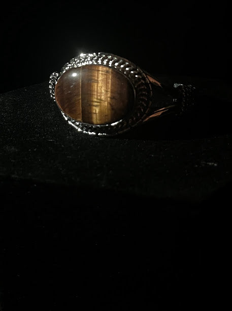 Western Style Sterling Silver Cuff Bracelets| Tiger's Eye - Regul Silver