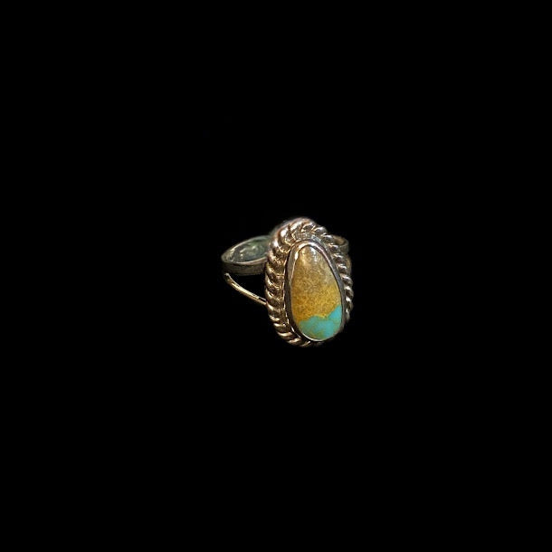 Authentic Turquoise Elliptical Oval| Handcrafted Sterling Ring - Regul Silver