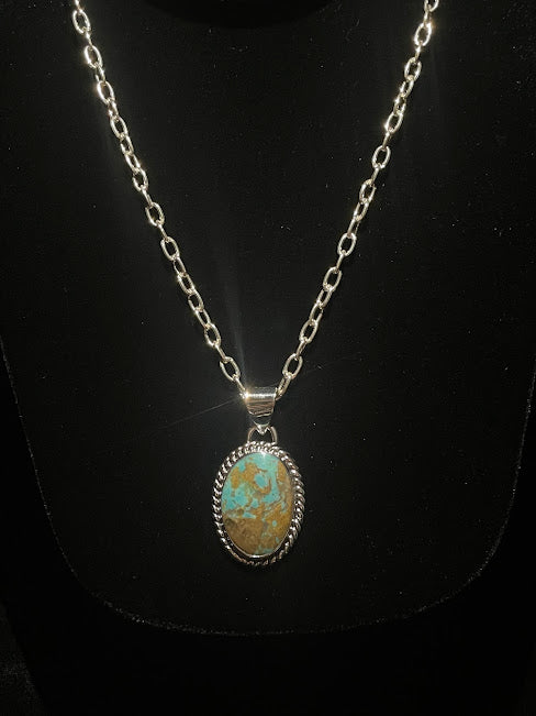 Sonoran Turquoise Pendant | Authentic Sterling Silver - Regul Silver