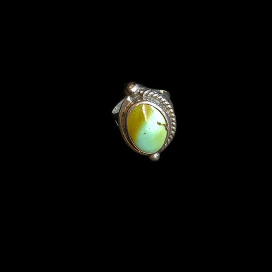 Turquoise Ring Single Gemstone in Sterling Silver - Regul Silver