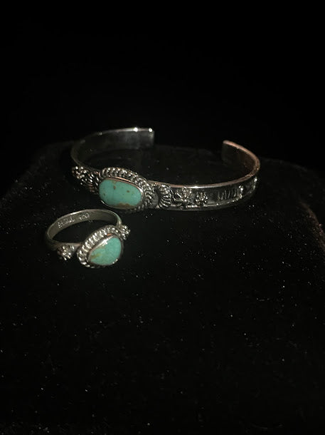 Sun & Moon Handcrafted Turquoise Rings - Regul Silver