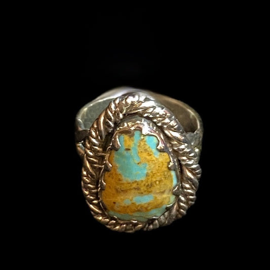 Shop Genuine Turquoise Sterling Silver Ring - Handcrafted Sonoran - Regul Silver