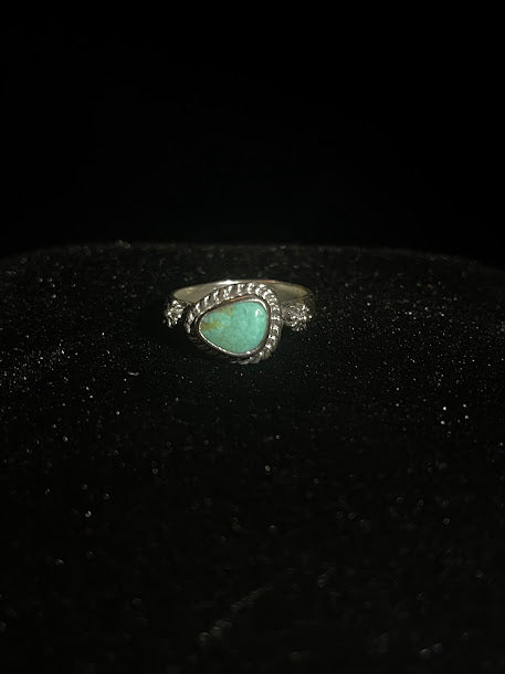 Western | Authentic One-Stone Turquoise Ring - Regul Silver