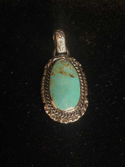 Authentic Sonoran Turquoise Pendant - Regul Silver