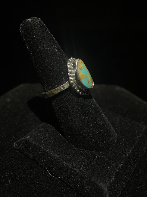 Sterling Silver Genuine Sonoran Turquoise Ring - Regul Silver