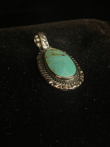 Authentic Sonoran Turquoise Pendant - Regul Silver