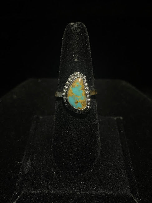 Sterling Silver Genuine Sonoran Turquoise Ring - Regul Silver