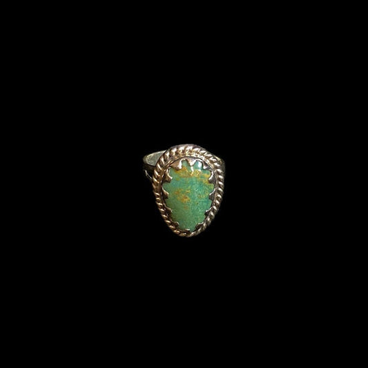 Genuine Sonoran Turquoise Gemstone Ring in Sterling Silver - Regul Silver