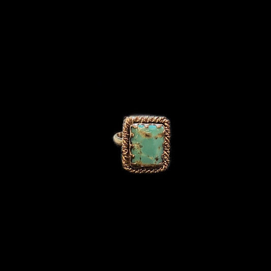 Authentic Sonoran Turquoise | Rectangular Sterling Ring - Regul Silver