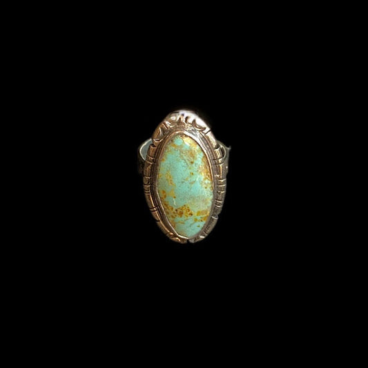 Turquoise One-Stone Sterling Silver Ring | Artisan - Regul Silver