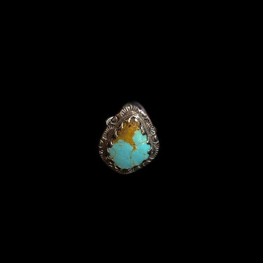 Authentic Turquoise| Single Gemstone Sterling Silver Ring - Regul Silver