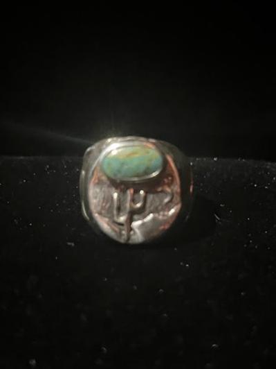 Men’s Rustic Western Desert Turquoise Rings - Regul Silver